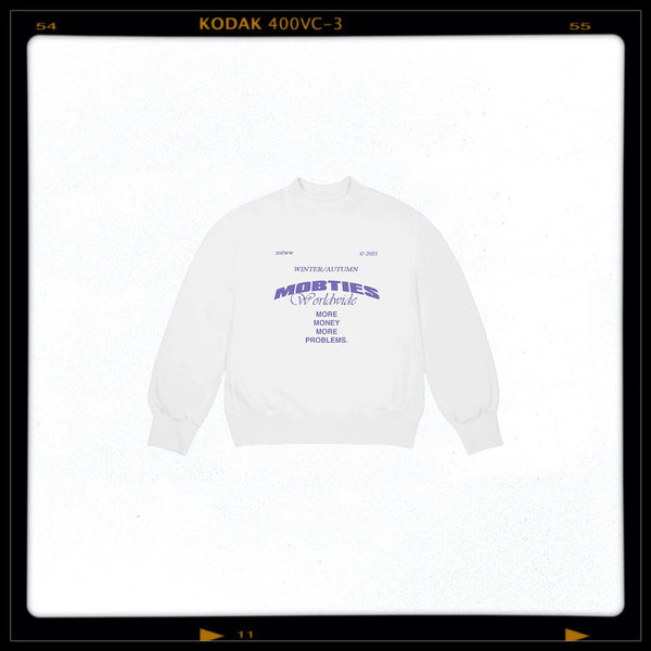 WHITE GYM SWEATSHIRT