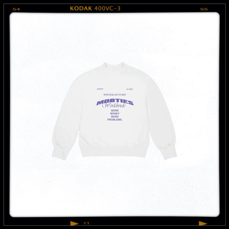 WHITE GYM SWEATSHIRT